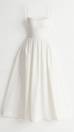 Robe Midi à Encolure Ascot et Coupe Évasée pour Femme | Idéale pour l'Été