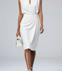 Robe Midi à Encolure Ronde et Détail Noué pour Femme | Idéale pour l'Été