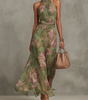 Robe Longue Imprimée Florale pour Femmes