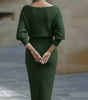Robe midi à manches chauve-souris pour femmes