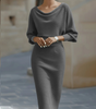 Robe midi à manches chauve-souris pour femmes