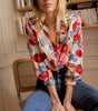 Blouse à Manches Longues Imprimée Fleurie pour Femmes