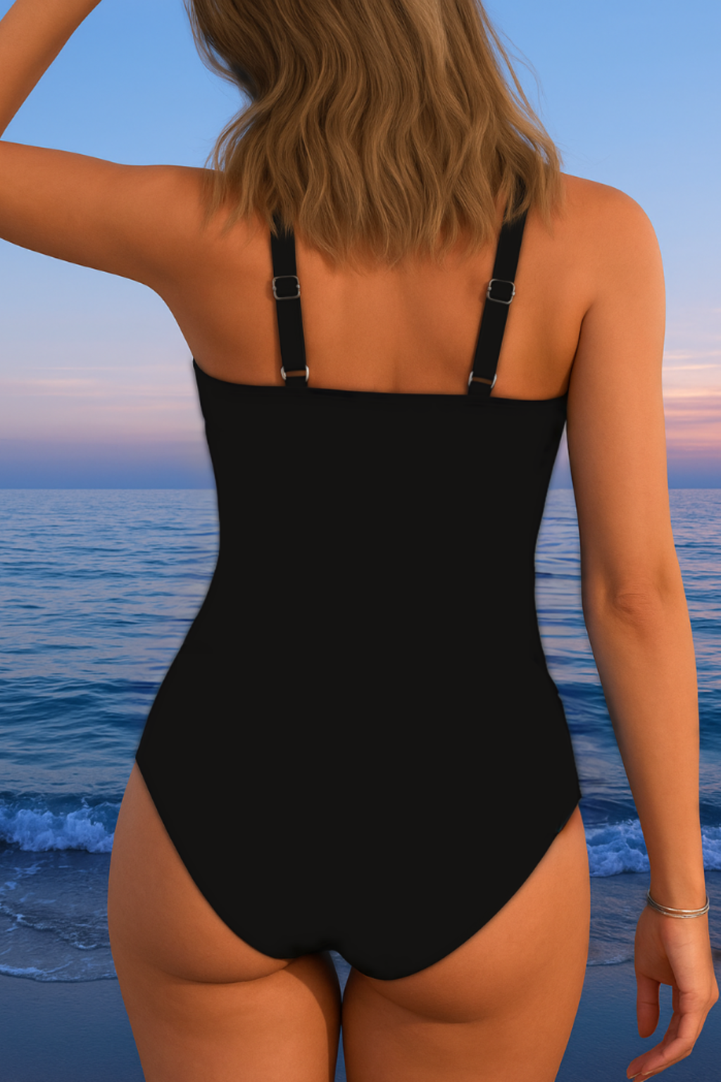 Maillot de Bain Imprimé Décolleté Croisé pour Femme