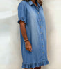 Robe en Denim avec Boutons pour Femme | Idéale pour le Quotidien