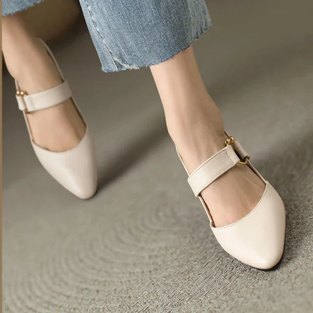 Chaussures à Talons Bloc à Bout Pointu pour Femmes