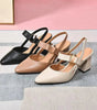 Chaussures à Talons Bloc à Bout Pointu pour Femmes