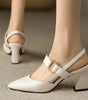 Chaussures à Talons Bloc à Bout Pointu pour Femmes