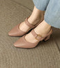 Chaussures à Talons Bloc à Bout Pointu pour Femmes