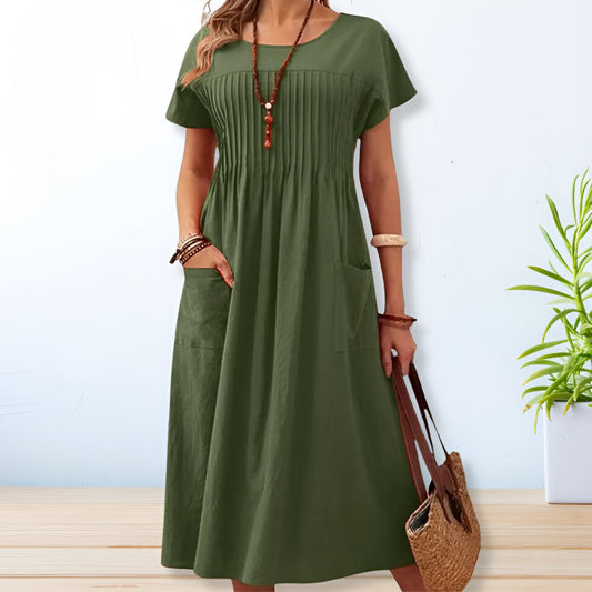 Robe en coton et lin pour femmes