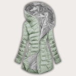 Doudoune Longue Fausse Fourrure et Capuche pour Femme