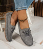 Mocassin Confort à Lacets Décoratifs en Similicuir pour Femme