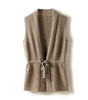 Gilet Sans Manches en Laine Mérinos pour Femmes