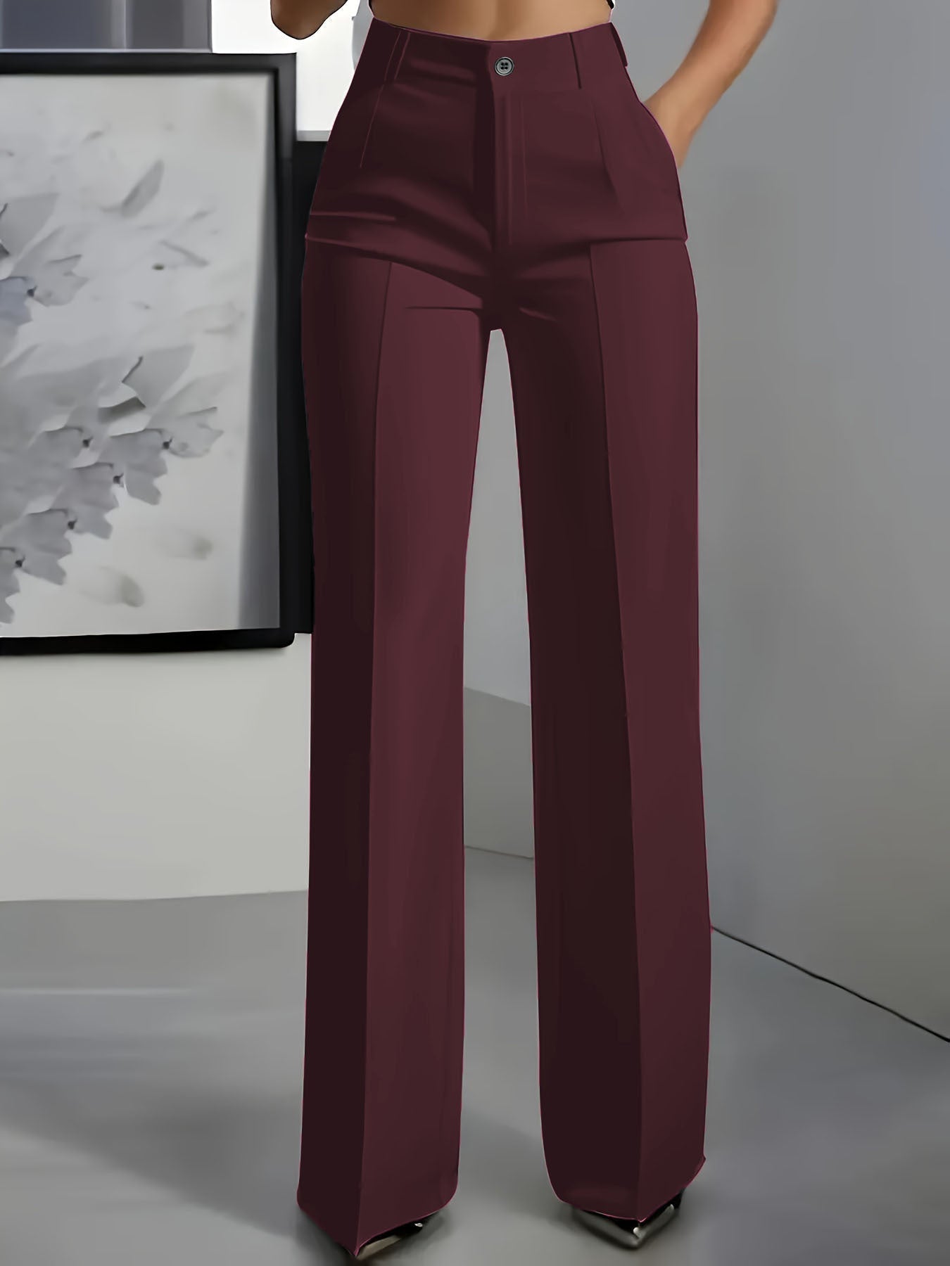 Pantalon Large Taille Haute pour Femme