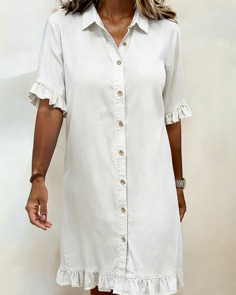 Robe en Denim avec Boutons pour Femme | Idéale pour le Quotidien