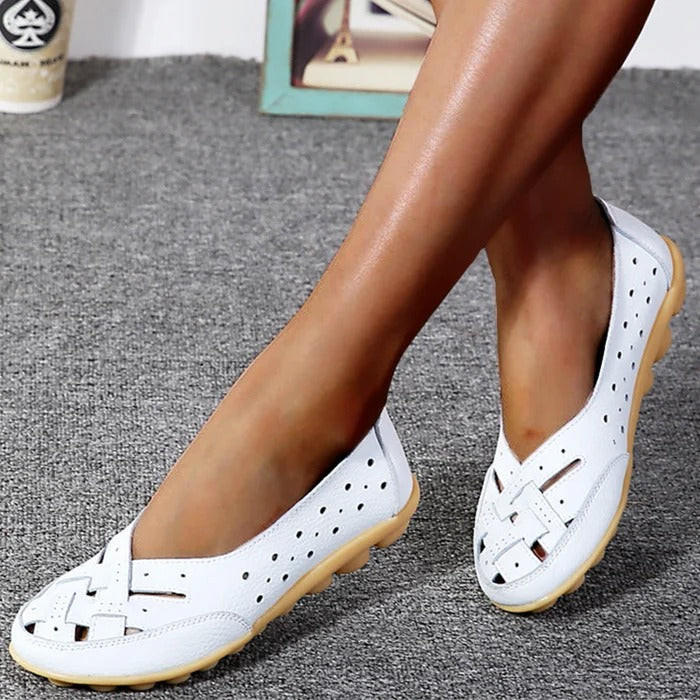 Ballerines En Cuir Microfibre Confortables Pour Femme | Idéales pour le Quotidien