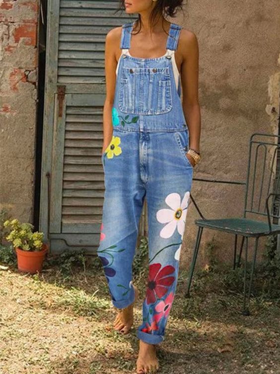 Salopette Denim Artisanale pour Femmes