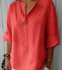 Blouse Ample à Col V et Manches Courtes pour Femme | Idéale pour le Quotidien
