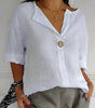 Blouse Ample à Col V et Manches Courtes pour Femme | Idéale pour le Quotidien