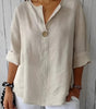 Blouse Ample à Col V et Manches Courtes pour Femme | Idéale pour le Quotidien