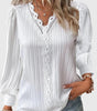 Blouse Pull - over à Col V avec Dentelle pour Femmes - Emilia Lane
