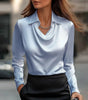 Blouse satinée pour femmes