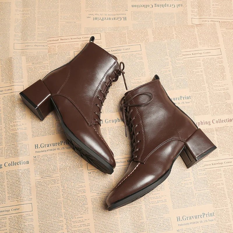 Bottes Cheville à Lacets pour Femmes - Emilia Lane