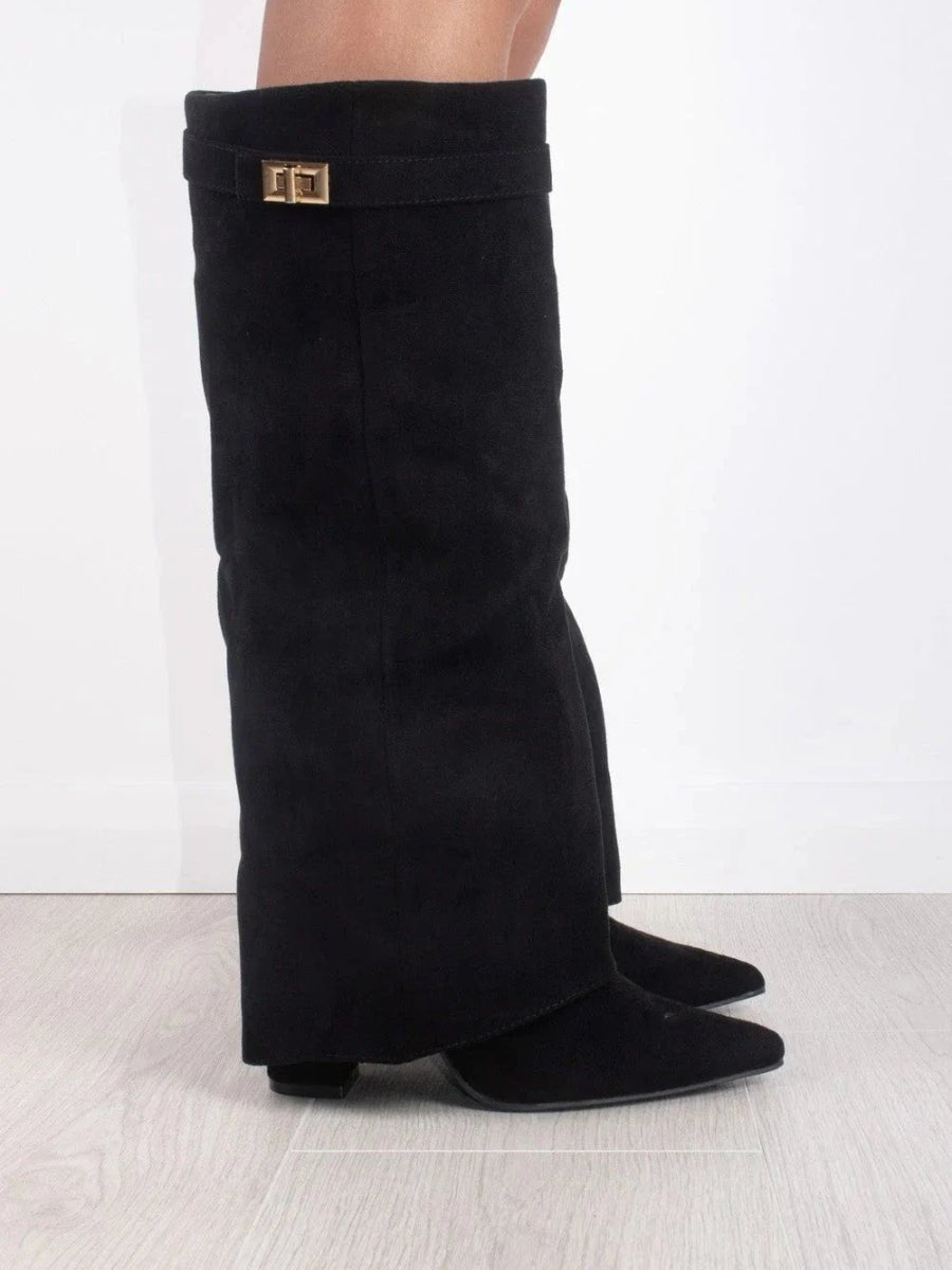 Bottes Hautes Élégantes avec Talon Bloc pour Femmes - Emilia Lane
