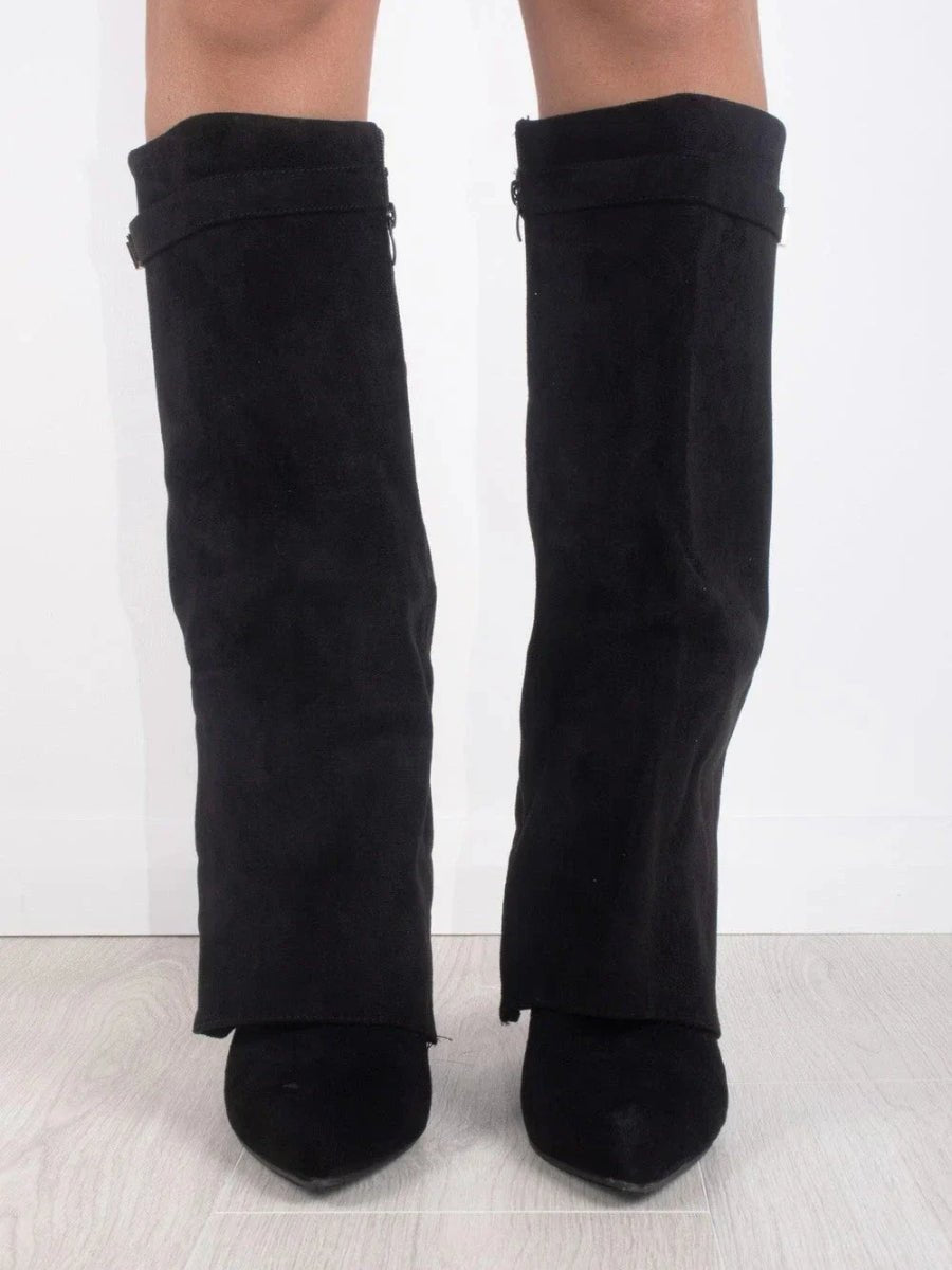 Bottes Hautes Élégantes avec Talon Bloc pour Femmes - Emilia Lane