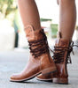 Bottine à Lacets et Talon en Similicuir pour Femme - Emilia Lane