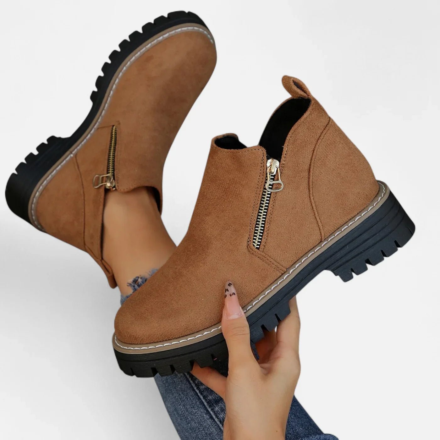 Bottines courtes à semelle crantée pour femmes - Emilia Lane