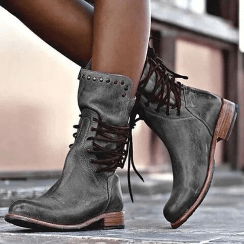 Bottines en Cuir à Lacets Élégantes pour Femmes - Emilia Lane