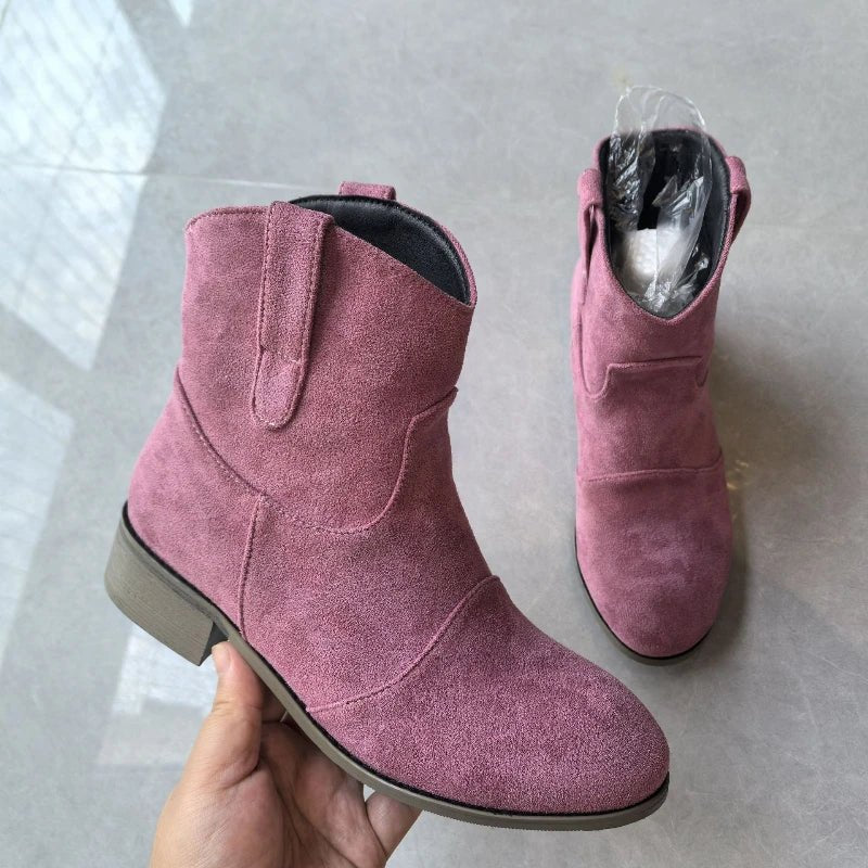 Bottine à Talon en Daim pour Femme