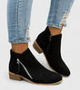 Bottine à Talon en Simili Cuir pour Femme