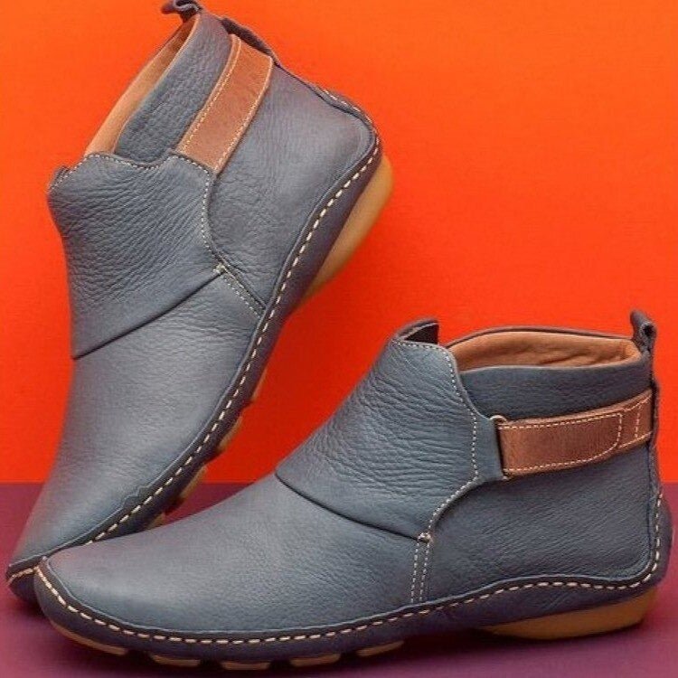 Bottines Plates Casual pour Femme avec Boucle et Velcro - Emilia Lane