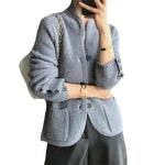 Cardigan en Laine à Col Montant pour Femmes - Emilia Lane