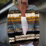 Cardigan en laine et coton à imprimé pour femmes - Emilia Lane