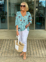 Blouse à Col V Imprimé Floral pour Femme | Idéale pour le Quotidien