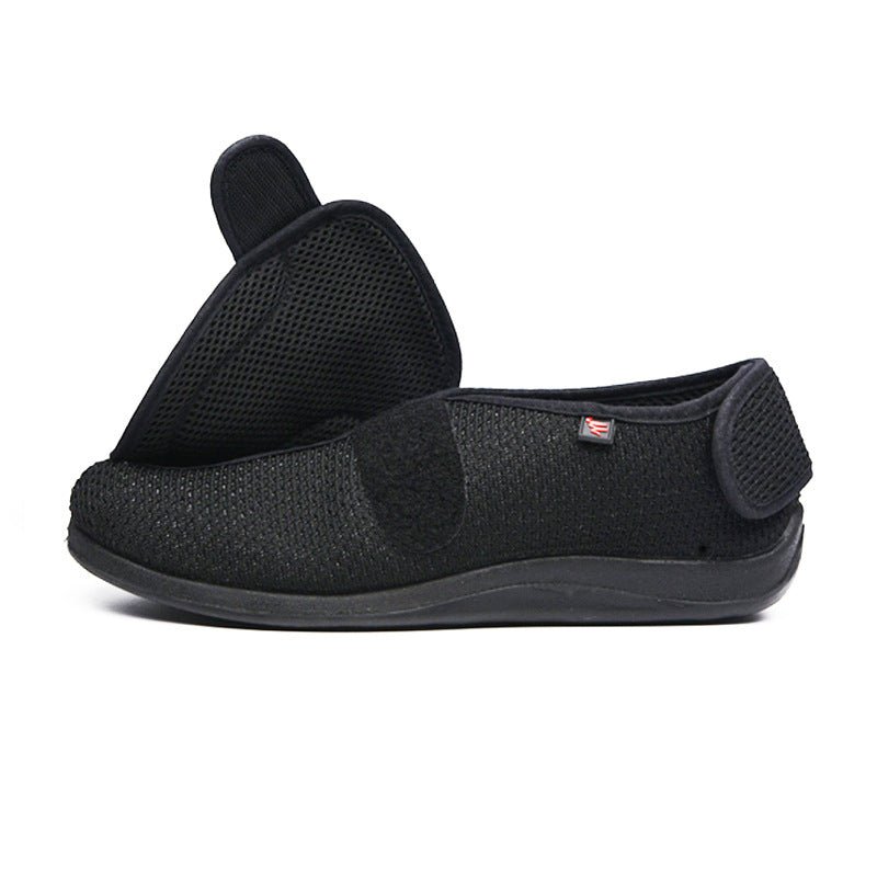 Chausson Femme Confort pour Pieds Larges à Scratch en Maille - Emilia Lane