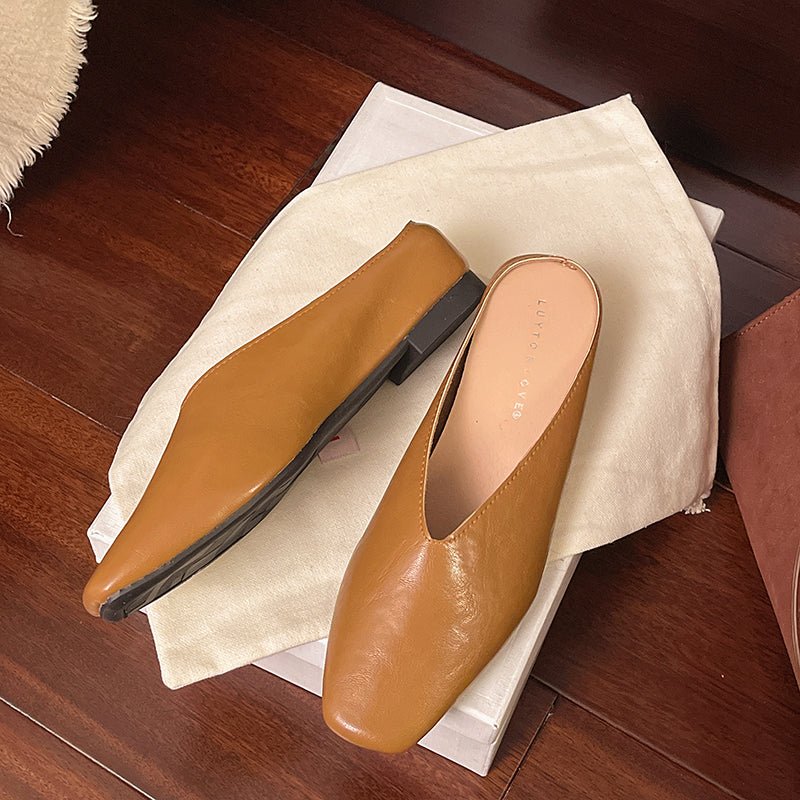 Chaussures plates en cuir vegan pour femmes - Emilia Lane