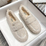 Chaussures Plates en Laine Peluche pour Femmes - Emilia Lane