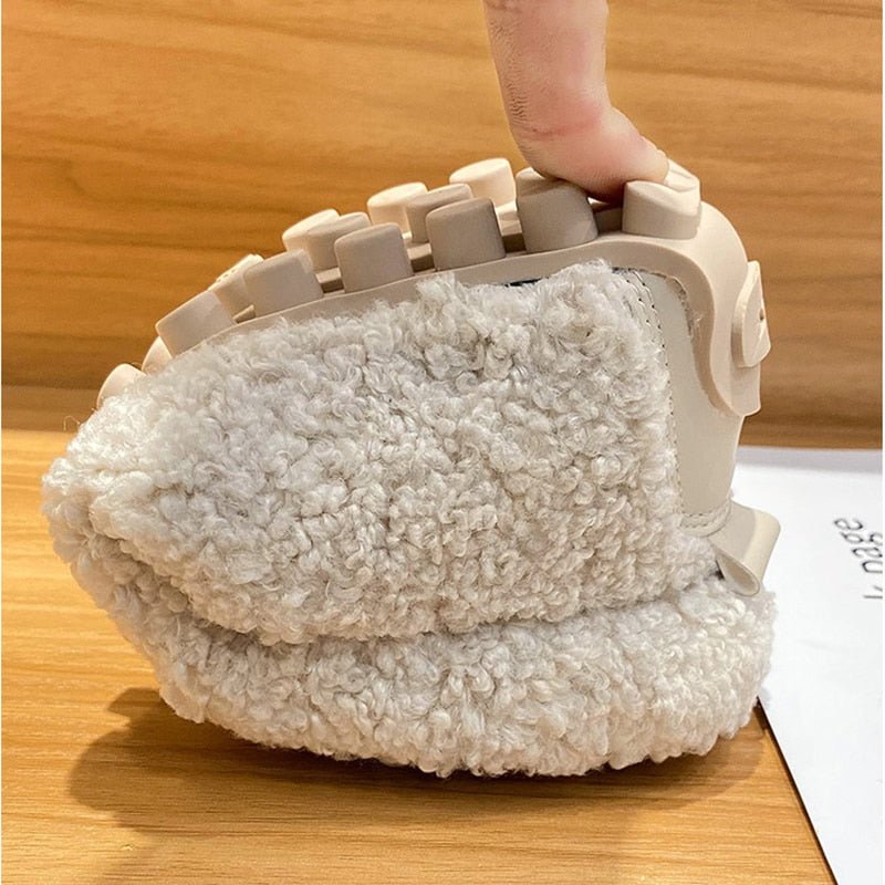 Chaussures Plates en Laine Peluche pour Femmes - Emilia Lane