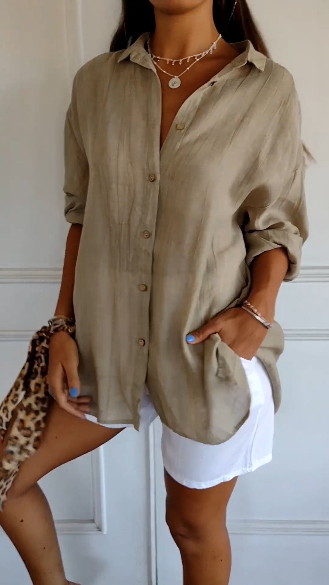 Chemise à Manches Longues Plissée et Structurée pour Femme | Idéale pour l'Automne - Emilia Lane