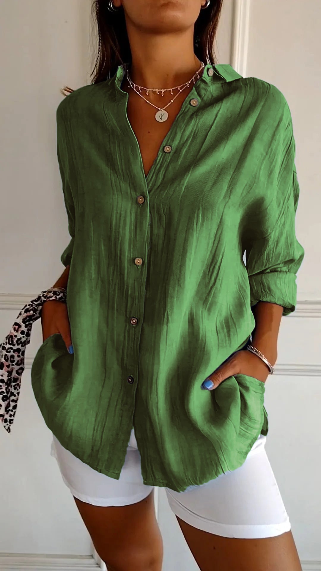 Chemise à Manches Longues Plissée et Structurée pour Femme | Idéale pour l'Automne - Emilia Lane