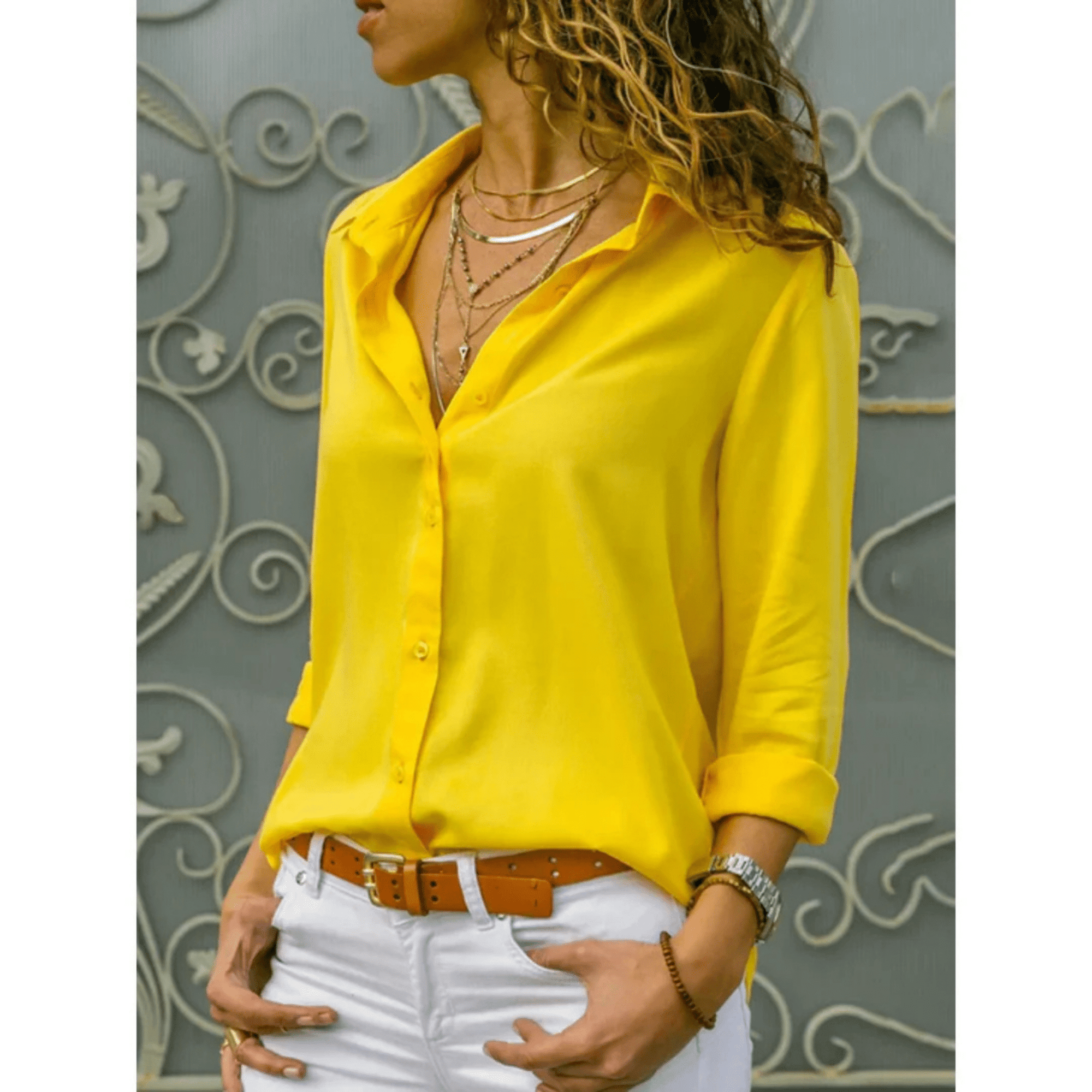 Chemise Boutonnée à Manches Longues pour Femme - Emilia Lane