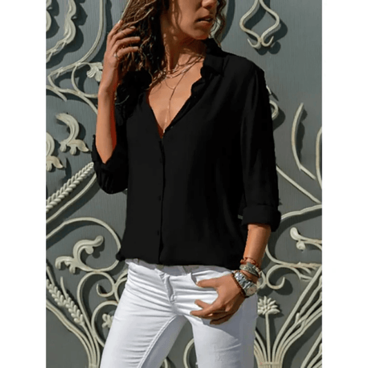 Chemise en coton à manches longues pour Femme - Emilia Lane