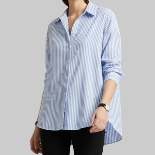 Chemise Oxford Femme à Manches Longues - Emilia Lane