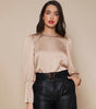 Chemise Satin à Manches Longues pour Femme - Emilia Lane