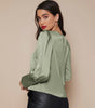 Chemise Satin à Manches Longues pour Femme - Emilia Lane
