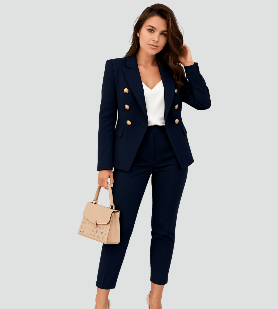 Costume Femme à Double Boutonnage - Emilia Lane