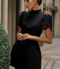 Robe Courte Élégante avec Nœud pour Femmes